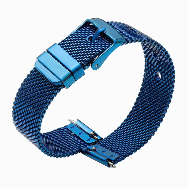 Quick Release Milanese Watchband For Smart DW Watch 10mm 12mm 14mm 16m 18mm 20mm 22mm Watch Band For skmei DW Pagani Design Blue
