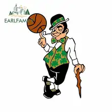 EARLFAMILY 13cm x 8.9cm for Boston Celtics Mascot Logo Funny Car Stickers Bumper Trunk Truck Graphics Vinyl JDM Fine Decal