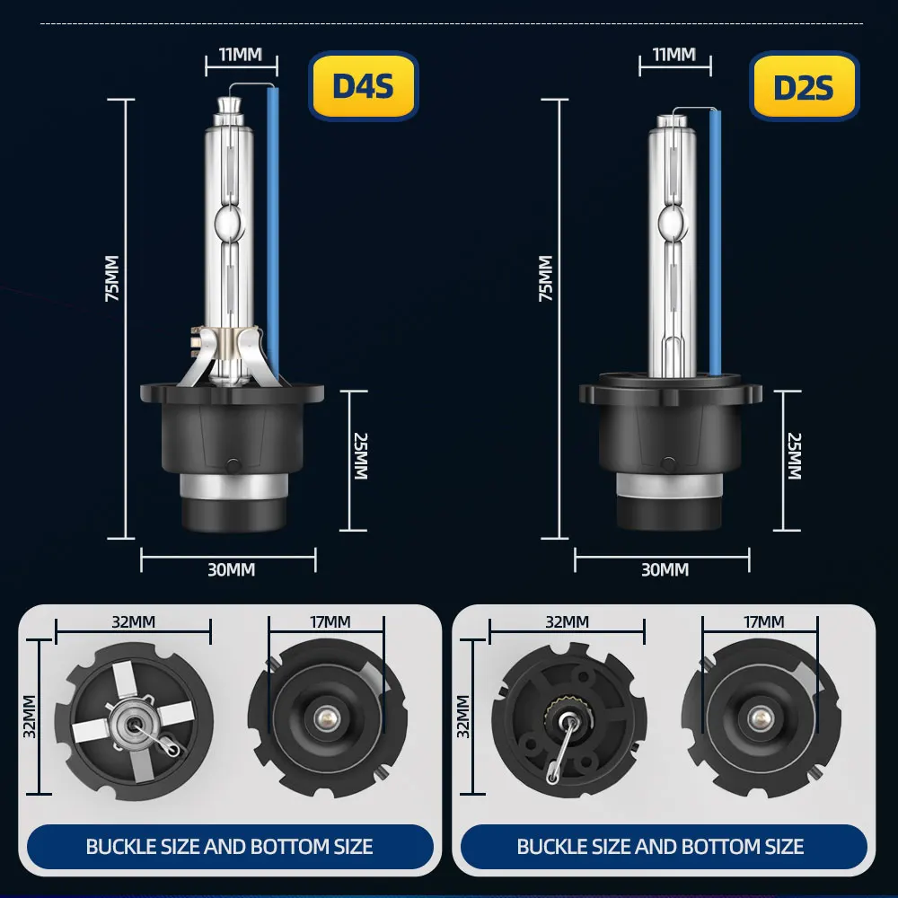 roadsun 2x Auto Lights D1S D2S D3S D4S Xenon HID Car Bulb