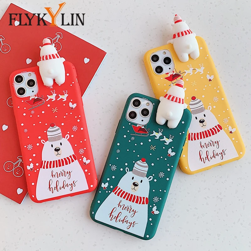 FLYKYLIN Lovely Cartoon 3D Toys Case For iPhone 11 Pro Max X XS XR 6 6S 7 8 Plus Back Cover Fashion IMD Silicone Phone Coque |