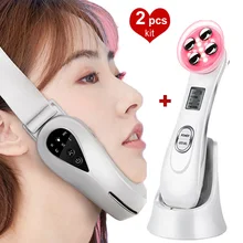

EMS V Line Up Facial Slimming Belt Radio Frequency LED Photon Skin Rejuvenation Wrinkle Remover Face Lifting Tightening