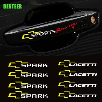 

4pcs KK car door handle sticker For Chevrolet Cruze Captiva Lacetti Aveo Orlando Epica Camaro Spark