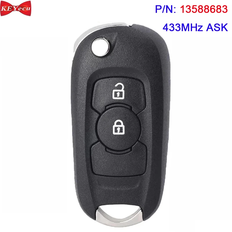 KEYECU для Opel Astra K 2016-умный ключ Fob P/N: 13588683 NCF2951ETT / HITAG 2 46 чип 433 МГц кнопки | Автомобили