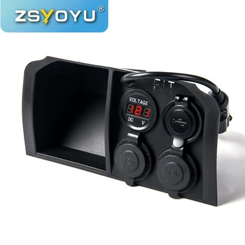 

Dual Port USB Car Charger For Honda Jazz Only 12V Battery Charger With Voltmeter LED Display Cigarette Lighter Socket Multifunct
