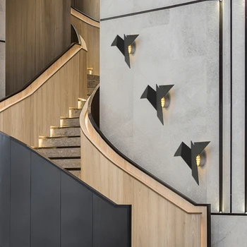 

Modern Led Wall Lamp Nordic Iron Bird Wall Lamps For Living Room Bedroom Home Decor Stairs Light Bedside Wall Light Fixtures