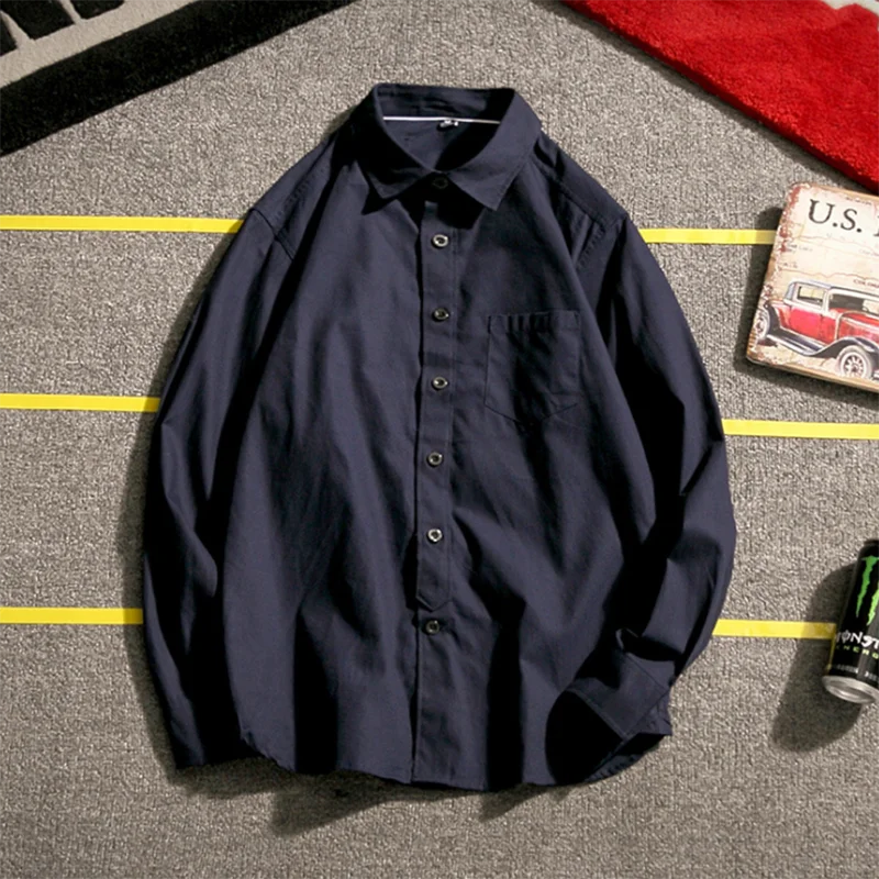 Рубашки для молодых мужчин с длинным рукавом ярких цветов Camisa, дышащая удобная свободная Облегающая рубашка из ткани высокого качества из чистого хлопка - Цвет: blue