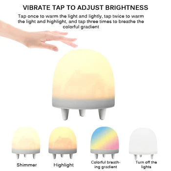 

Kawaii Mini Cute Cartoon Night Light Cat Shaped Pat Light Lamp Soft Silicone Nightlight for Kids Toy Gifts Room Decor