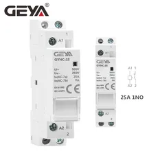 GEYA Din Schienen Automatische Haushalt Schütz AC220V 2P 25A 1NO/1NC/2NO/2NC/1NO1NC 50/60Hz