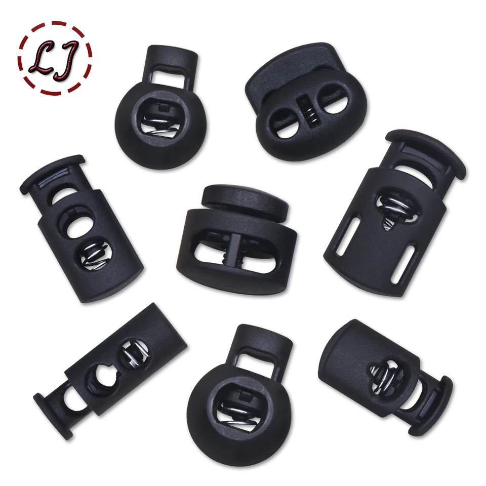 10 Pz/pacco Cavo Di Blocco Toggle Stopper Cavo Di Plastica Fibbia Toggle Clip Indumenti/Zaino Accessori Nero - Foto 8