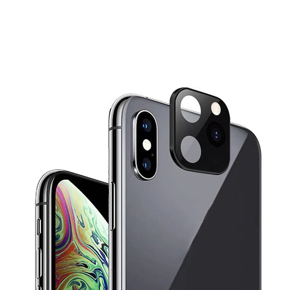 Роскошный металлический алюминиевый Сменный объектив камеры для iPhone 11, протектор, совместимый с iPhone X XS MAX, защитный чехол для камеры, серебристый
