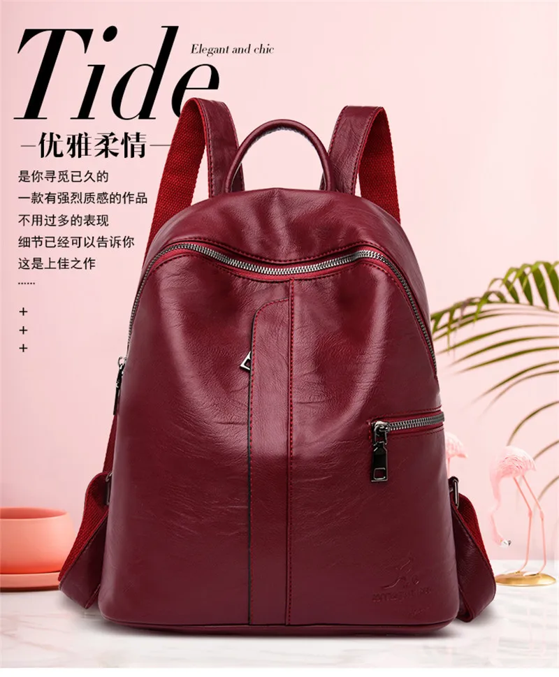 Простой черный женский рюкзак и сумка A Dos Femme женский рюкзак в винтажном стиле, кожаный стиль преппи, Одноцветный женский рюкзак для путешествий