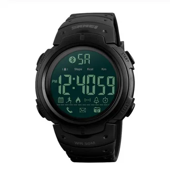 

Bluetooth Calorie Pedometer Watch Kcondicee 1301 for Men LED Water Shock Proof Clocks Multifunction Electronic Digital Watches