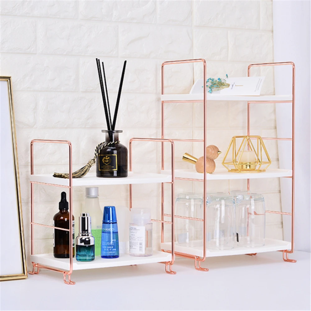 Rose Gold Bathroom Storage Rack Rispa