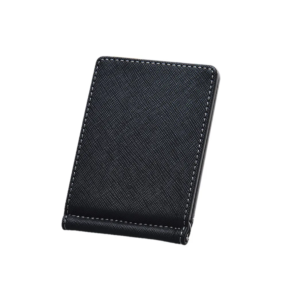 Брендовый кошелек, мужской кожаный серебряный зажим для купюр бумажник, мужской Универсальный повседневный черный кошелек для ID кредитных карт# XM3