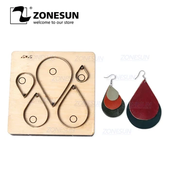 

ZONESUN H10 DIY Custom Cutter Leather Earring Cutting Die Leather Cut Out Earring For Steel Rule Die Cutting Machine Press Tools
