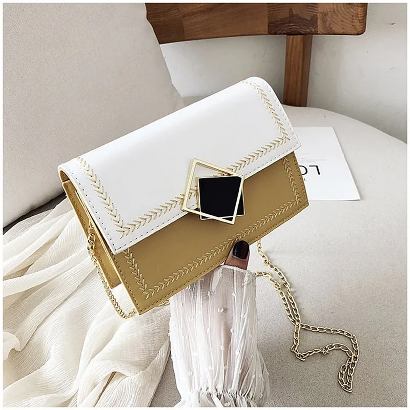 

Women's Simple All-purpose Small Square Bag small bags for women solid color Single Shoulder Messenger Bags