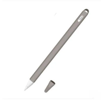 Цветной мягкий силиконовый совместимый для Apple Pencil 2/1 чехол совместимый для iPad планшета стилус защитный чехол - Цвета: For Pencil 2 Gray