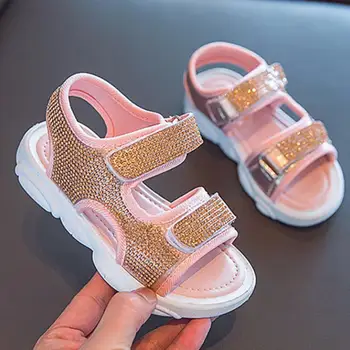 

2020 children's Sandals High quality Kids Shoes Baby Boy Girl Patchwork Summer Beach sport Soft leather Sandals Shoes Sneakers