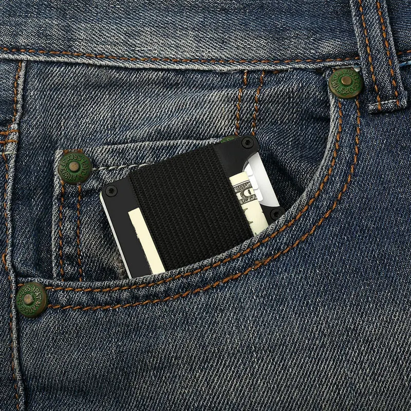 Держатель для карт visi GORO 2019 металлический RFID анти главный мини кошелек