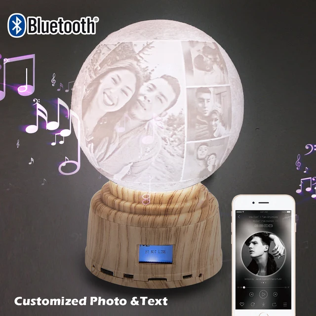 Custom Bluetooth 3D Moon Lamp 1