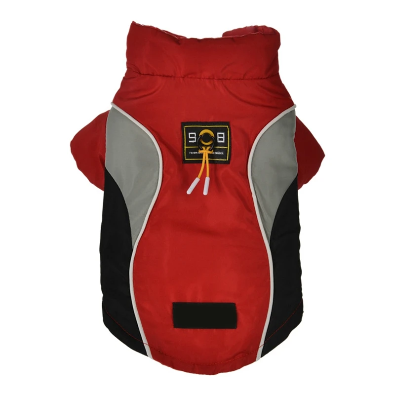 Red Одежда из хлопка для собак; теплая куртка для маленьких и средних собак; пальто для щенков; одежда для чихуахуа; толстовки; модный наряд для щенков - Цвет: Red