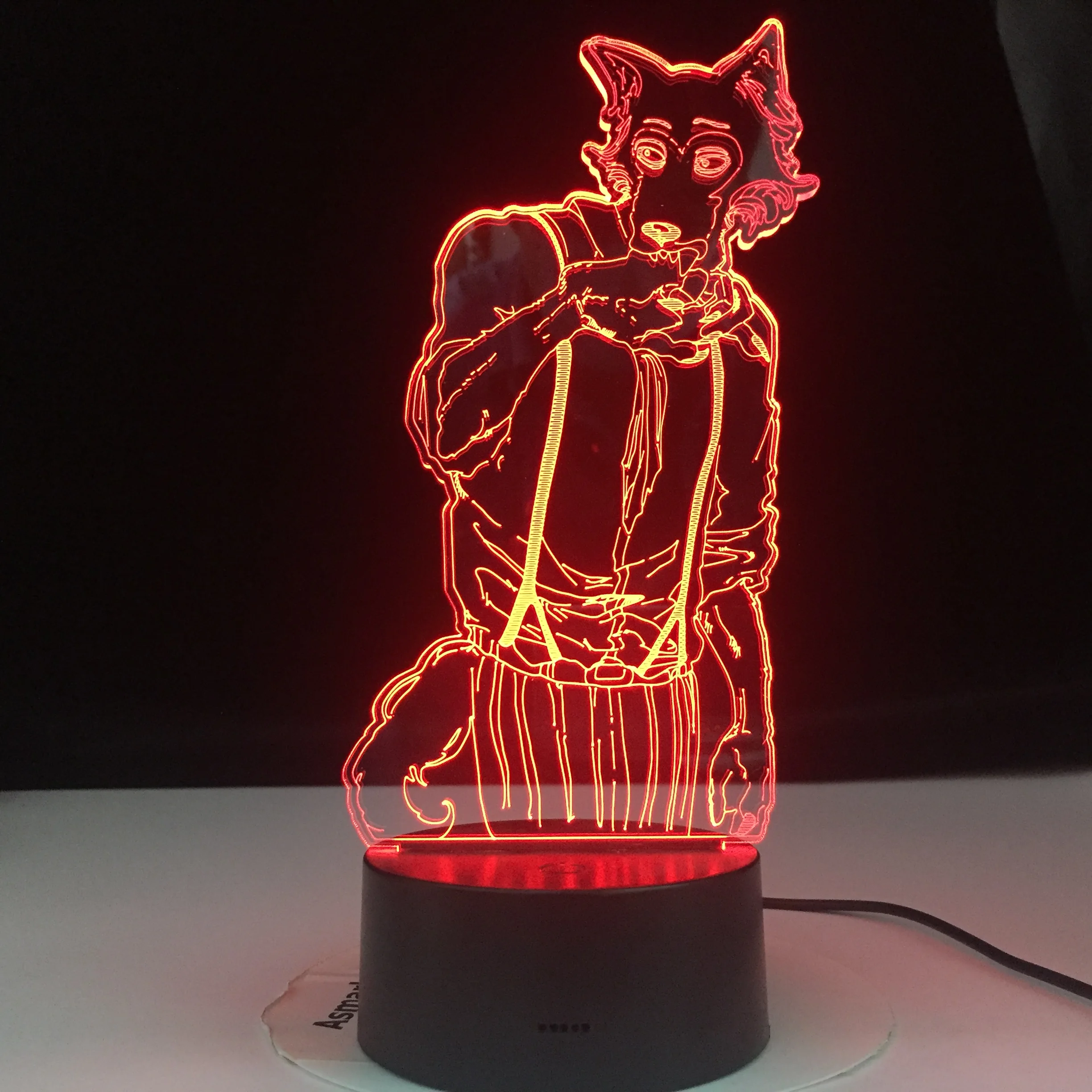 Legosi Figure Beastars Fox Human 3d Night Light for Kids Bedroom Decoration Nightlight Anime Gift USB Table Lamp Dropshipping | Лампы и