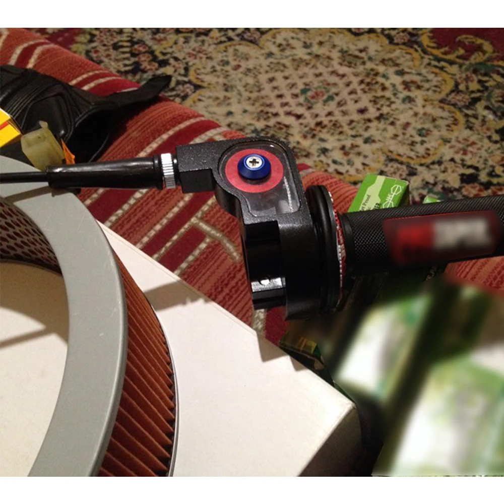 Sclmotos- 22mm Motorcycle Racing Aluminum Visible Quick Twist Gas throttle Settle Grips Dirt Pit Bike ATV UTV XR50 CRF50 KLX