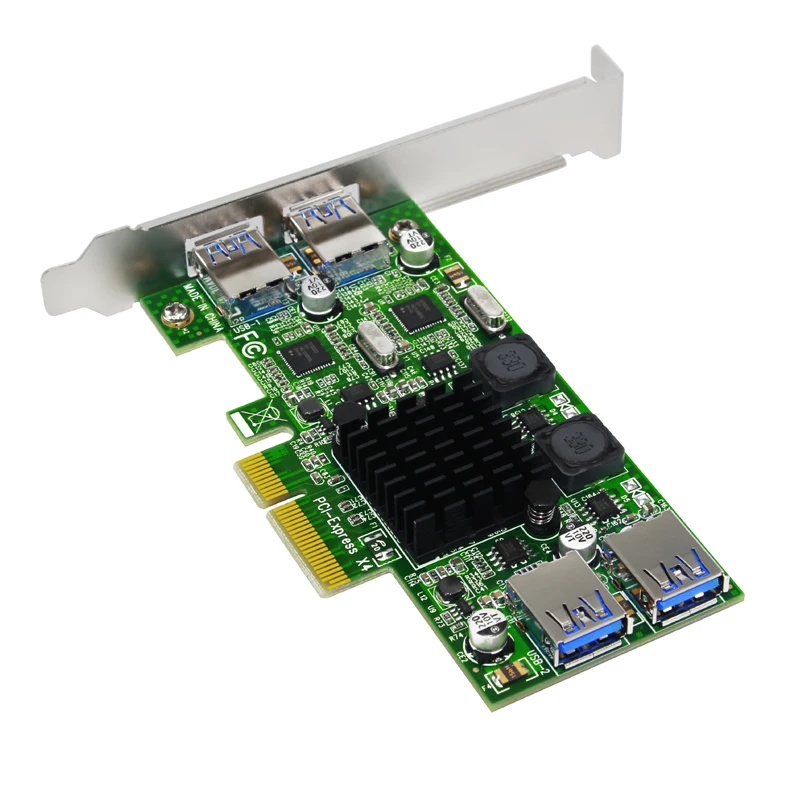 H1111Z Add On Cards PCIE USB 3.0 Card PCI-E/PCI Express USB 3.0 Controller with 5.25 USB 3.0 Front Panel PC Computer Components