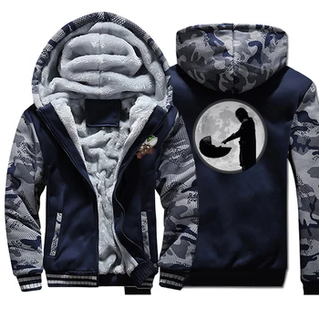 

The Mandalorian Baby Yoda Camouflage Mens Hoodies Star Wars Camo Thick Warm Jacket Zipper Hoodies Sweatshirt Casaco Masculino