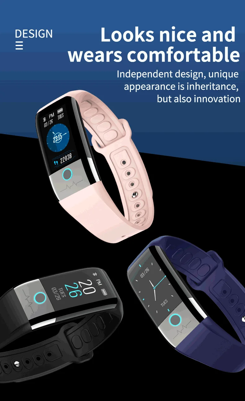 X1 смарт-браслет PPG+ ECG монитор сердечного ритма IP67 Водонепроницаемый Шагомер напоминание спортивный браслет bluetooth
