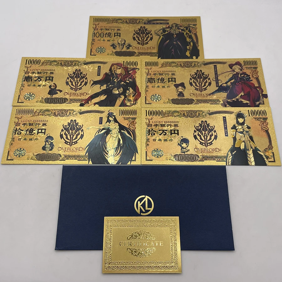 We Have More Manga Anime japonés Over Lord 10000 Yen billetes de oro ...