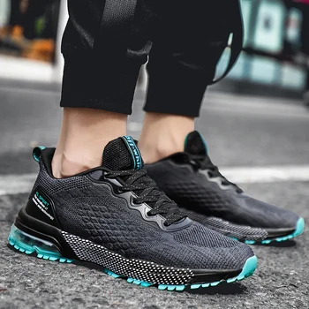 

2020 New Men Walking Shoes Outdoor Cushioning Sole Sport Sneakers Fro Men Black Gray Breathable Athletic Sneakers