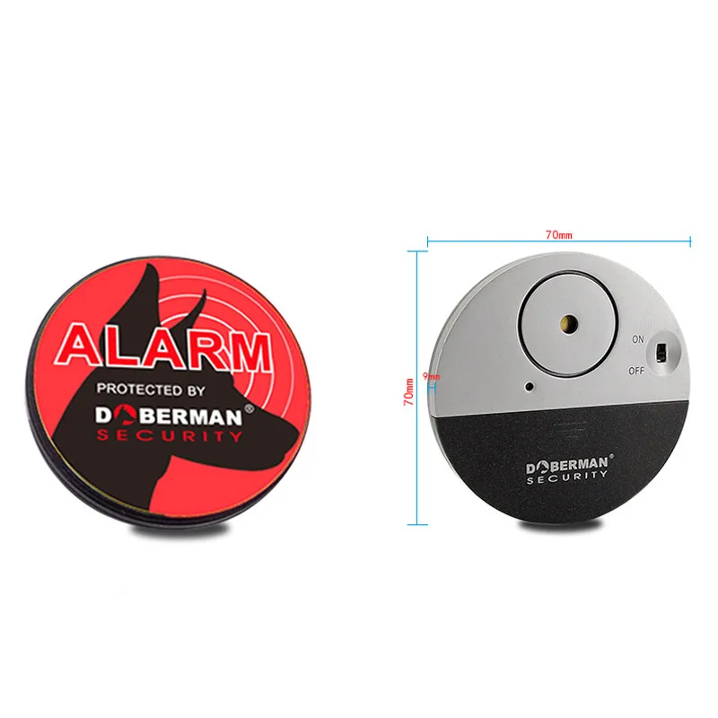 

Door Window Vibration Alarm 100dB Sound Home Security Sensor Detector FKU66