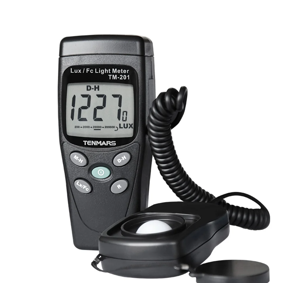 

TM-201 Digital Illumination Meter Illuminance Brightness Flashlight Measuring Fixture Includes all Visible Range