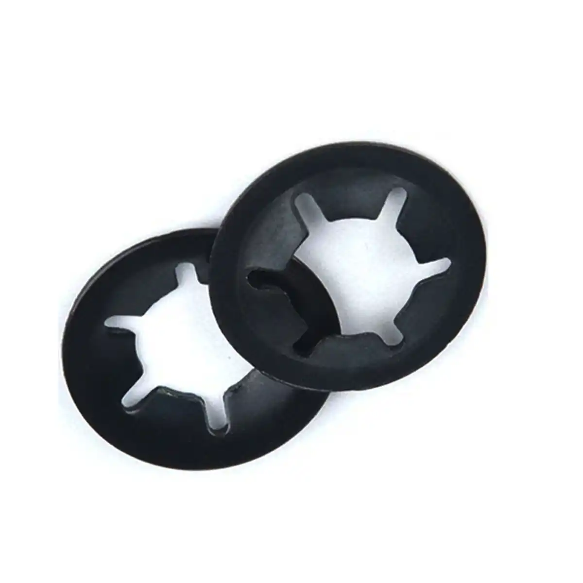 RuiLing 100PCS M8 Internal Tooth Starlock Push On Locking Washers Speed Clips Fasteners Quick Speed Locking Washers