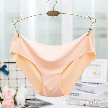 

Seamless Ice Silk Briefs Lady Underwear One-Piece Shaped Underwear Low Waist Sexy Simple Women's Underwear Wholesale M,L,XL