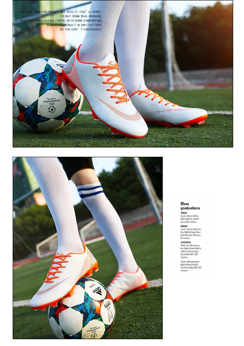 Football Shoes Men Turf Spikes Football Boy Women Outdoor Athletic Trainers Sneakers Adults Brand Professional Soccer Futbol (9)