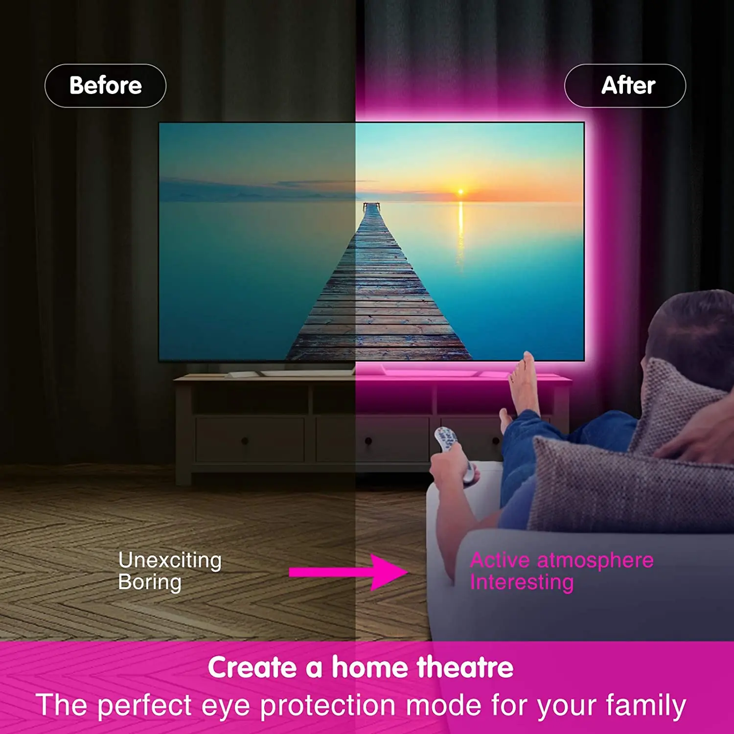 LED Strip Light Bluetooth App Control TV Backlight USB RGB 5050 LED Tape For TV PC Background Home Party Wall Decoration