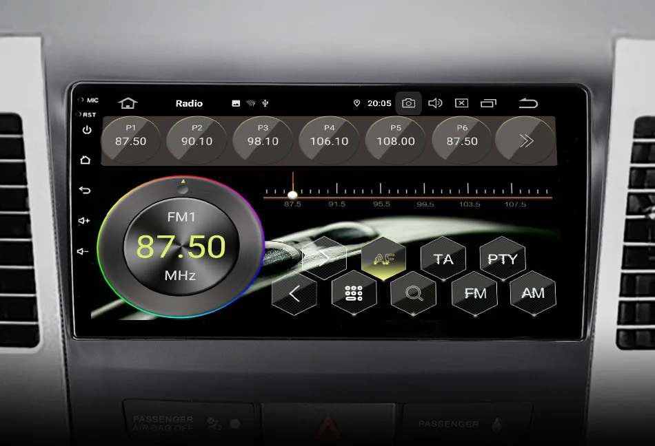 Cheap Idoing 9"Car PX5 4G+64G 8 Core Android 9.0 Radio Multimedia Player For Mitsubishi Outlander xl 2 2005-2012 GPS Navigation 2.5D 6