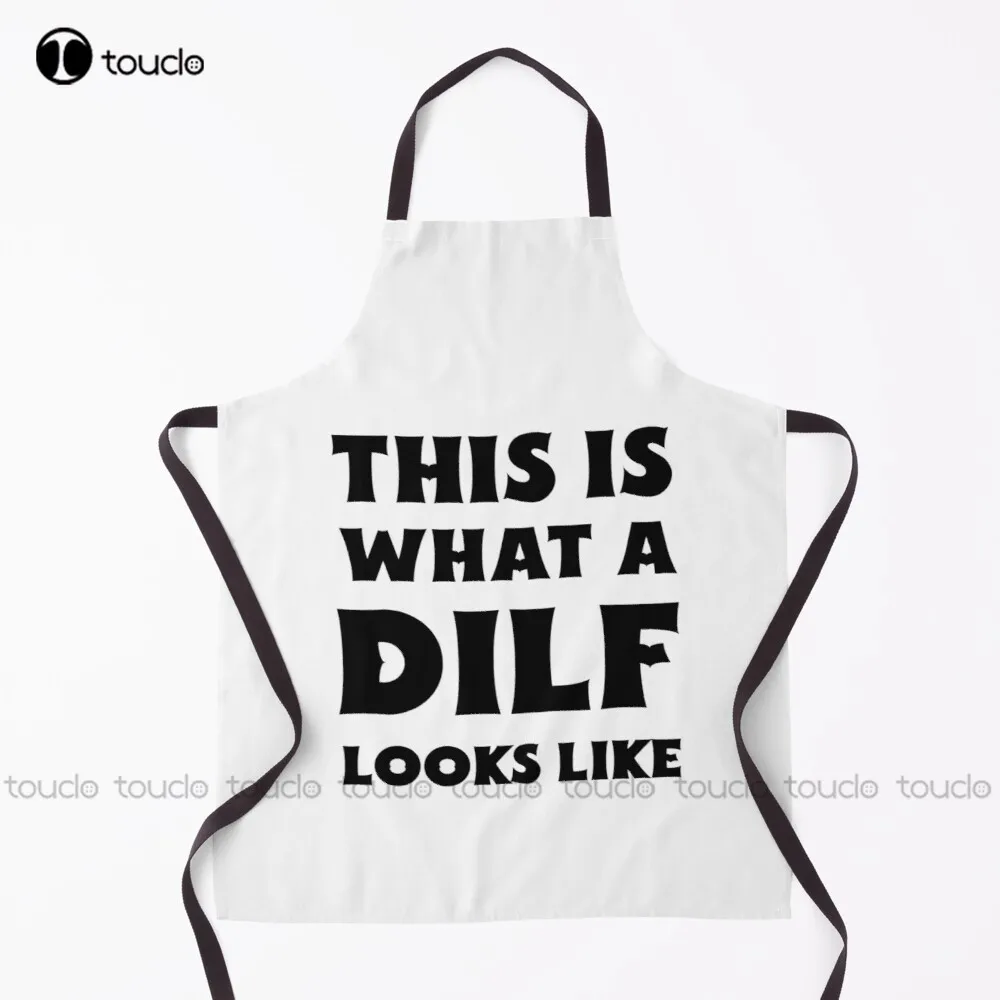 

New This Is What A Dilf Looks Like Apron Pink Apron Unisex
