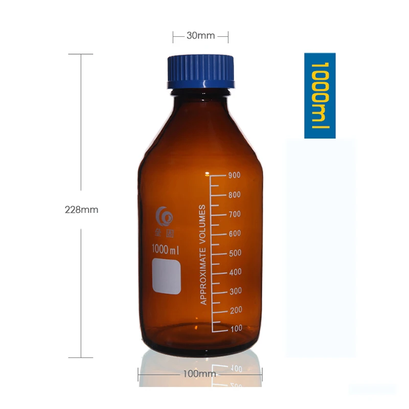 Lab Screw cap Reagent bottle Sealed bottle Glass Laboratory Sample Bottle