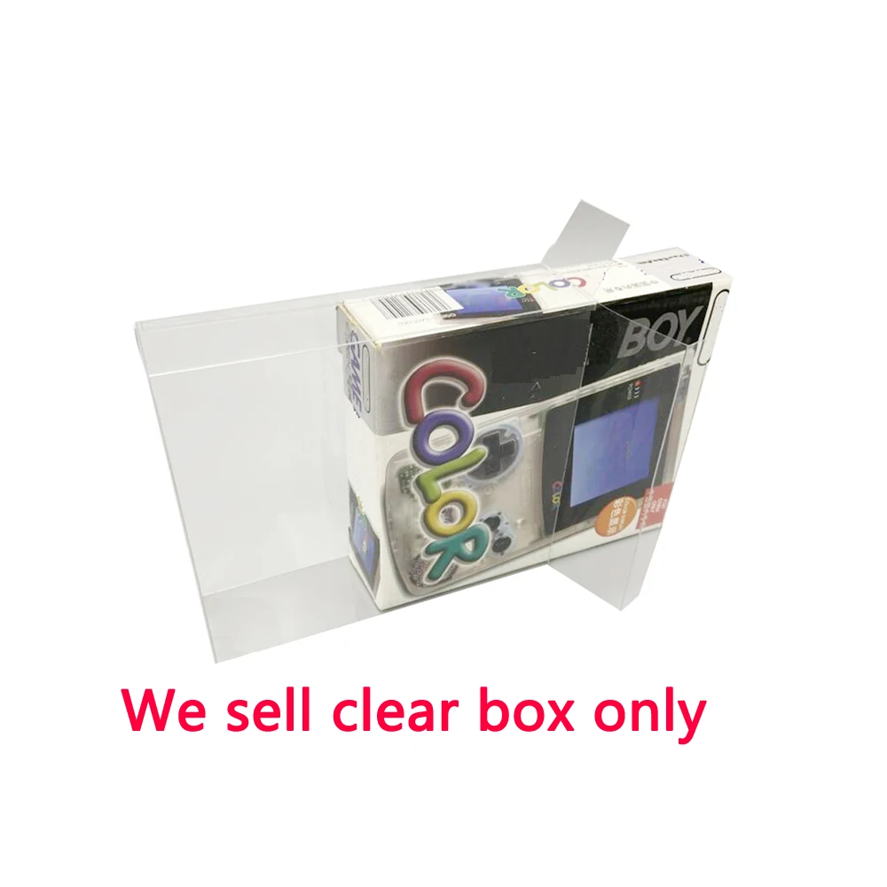 

Clear transparent PET box cover For GBC for game boy color game console storage protection collection box