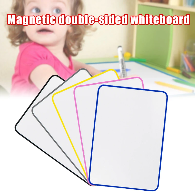 White Board Wipe off Lap Board Double Sided Erasable Magnetic Whiteboard for Kids Children Painting Drawing Writing Notes
