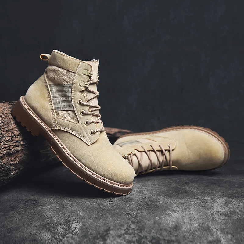 Vertvie/мужские модные ботильоны на шнуровке; высококачественные мужские ботинки в британском стиле; сезон осень-зима; Мужская водонепроницаемая Уличная обувь; Bota