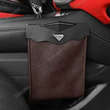 Автомобильная корзина для мусора для салона автомобиля висит мешок для мусора Автомобильный многофункциональный заднем сиденье хранение, портфель для хранения коробка CD50 Q03