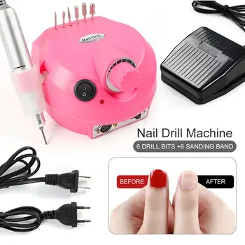 

Pro 25000RPM Electric Nail Drill Machine Mill Cutter Sets All For Manicure Pedicure Drills Accessory Nail Art Tools Manicure Set
