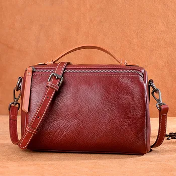 

Vintage Women's Bag Fashion Shoulder/Crossbody Bag Top Layer Large Capacity Handbag Pillow Bag Soft Leather