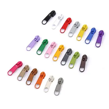 

10Pcs/lot Bright Color 3# Zinc alloy Zipper Slider Fashion Zipper Puller DIY Handwork Bag/Luggage
