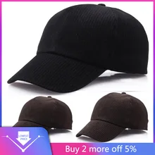 Унисекс, одноцветная Вельветовая бейсбольная кепка, регулируемая, на каждый день, шапки из смеси хлопка, аксессуары 58~ 62 см, Повседневная Кепка, хит
