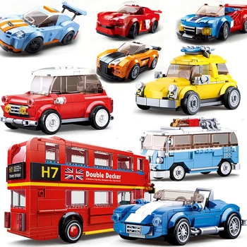 

City car Bus Champions Sports Car Compatible All Brands brand car Technic Racing Car Racers Figures Building Blocks Bricks